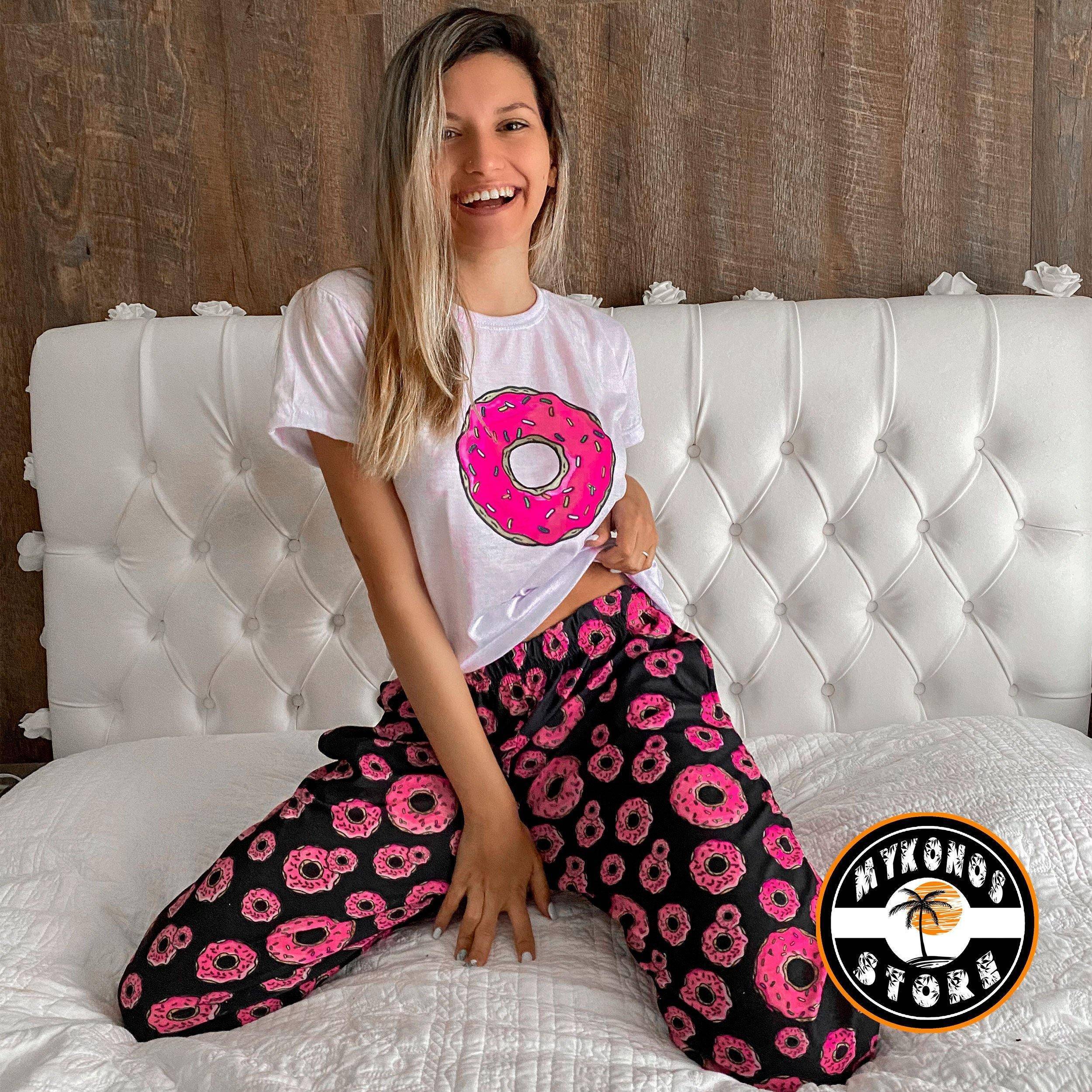 Conjunto Pantalon y Remera Manga Corta Donas Unisex - Store Mykonos