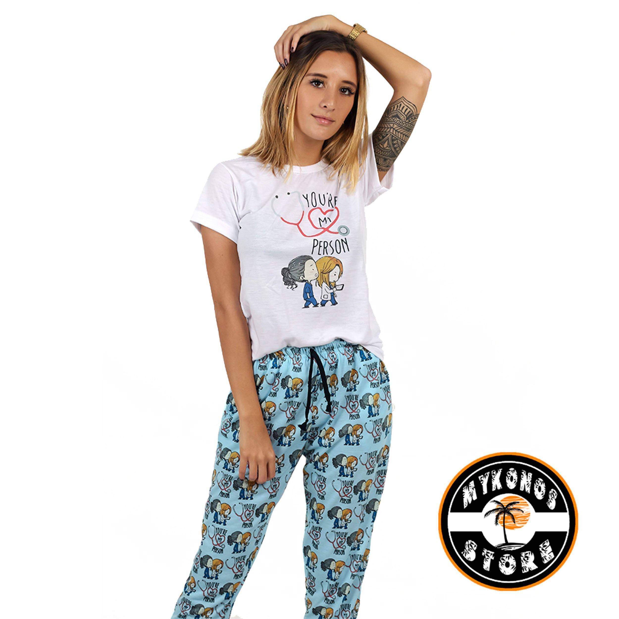 Conjunto Pantalon y Remera Manga Corta Grey's Unisex - Mayorista Store Mykonos